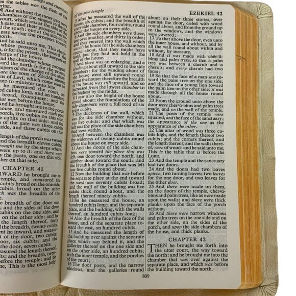 Holy Bible King James Version KJV Collins Press England White Faux Leather 1957 - Picture 13 of 16
